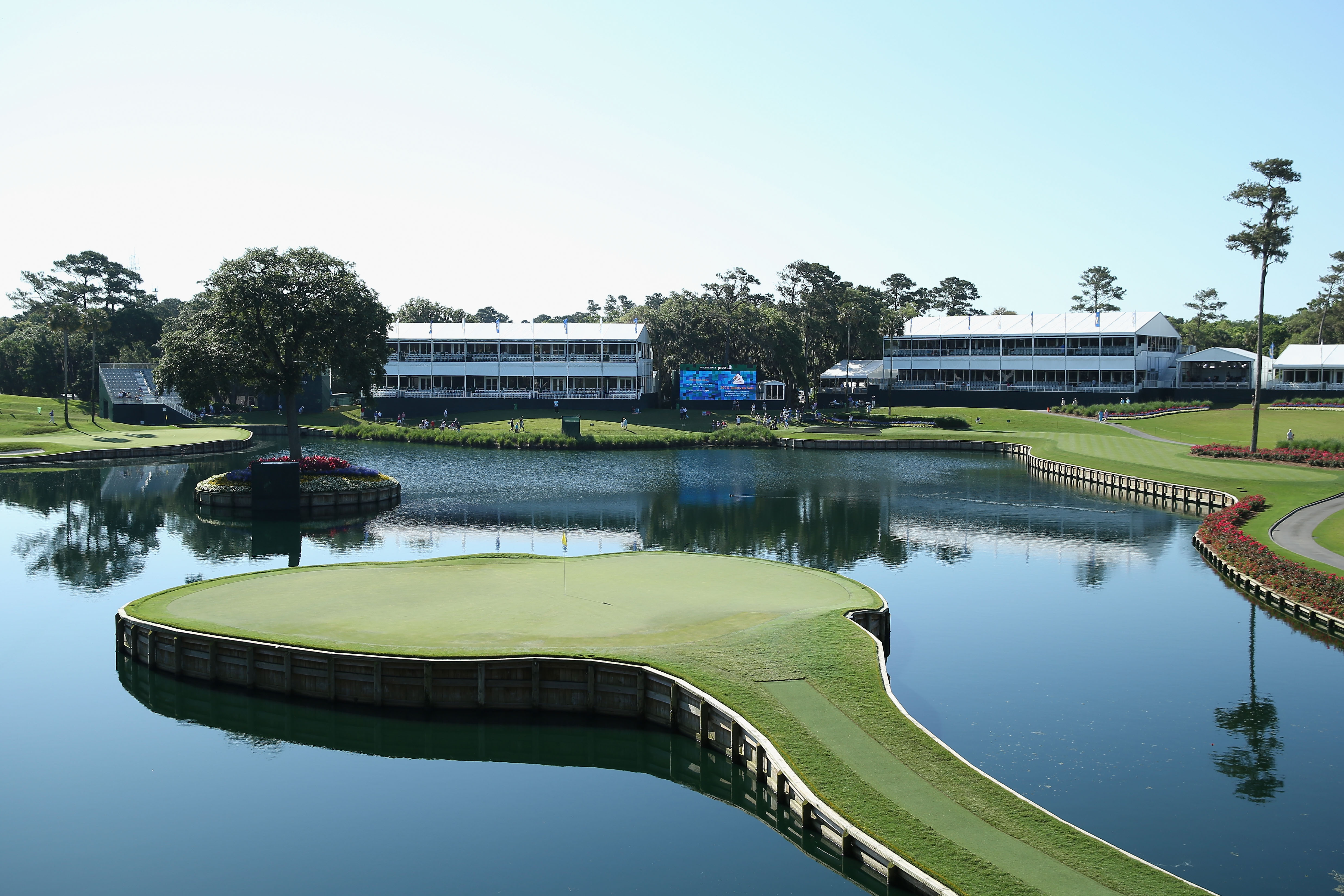 Hear a splash, there goes the cash - Sawgrass's infamous 17th (Photo: Getty Images)