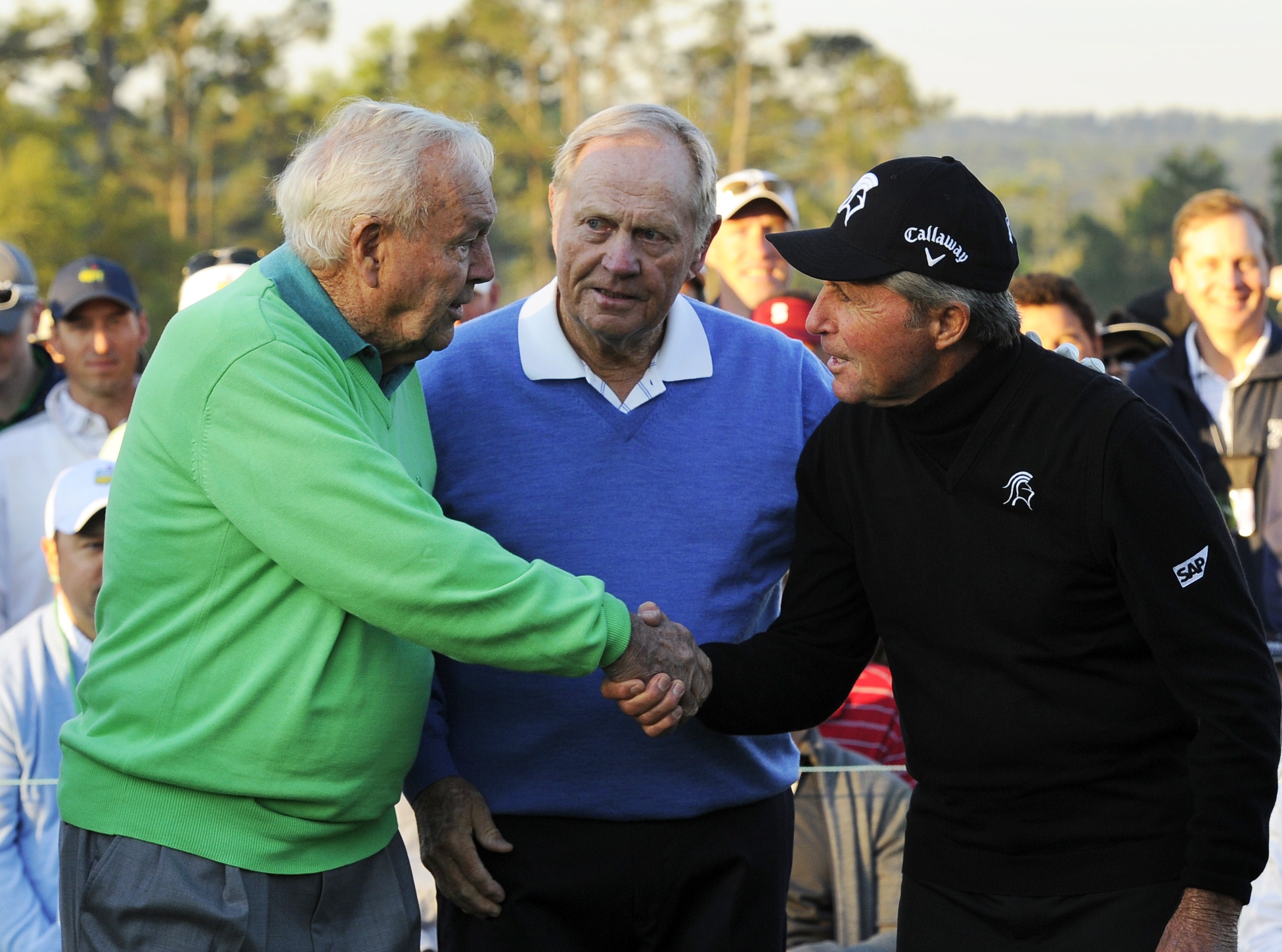 The Big Three - Palmer, Nicklaus and Player - are the Masters' honorary starters (Photo: Getty Images)