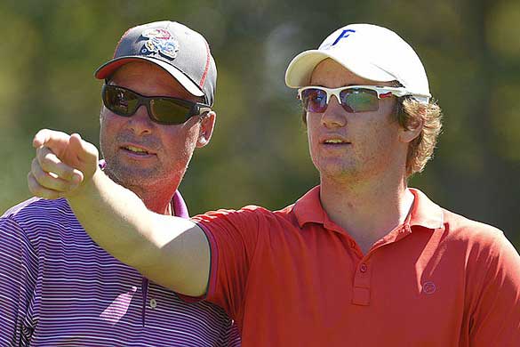Sam Horsfield (right) will play in the US Open at Chambers Bay next week 