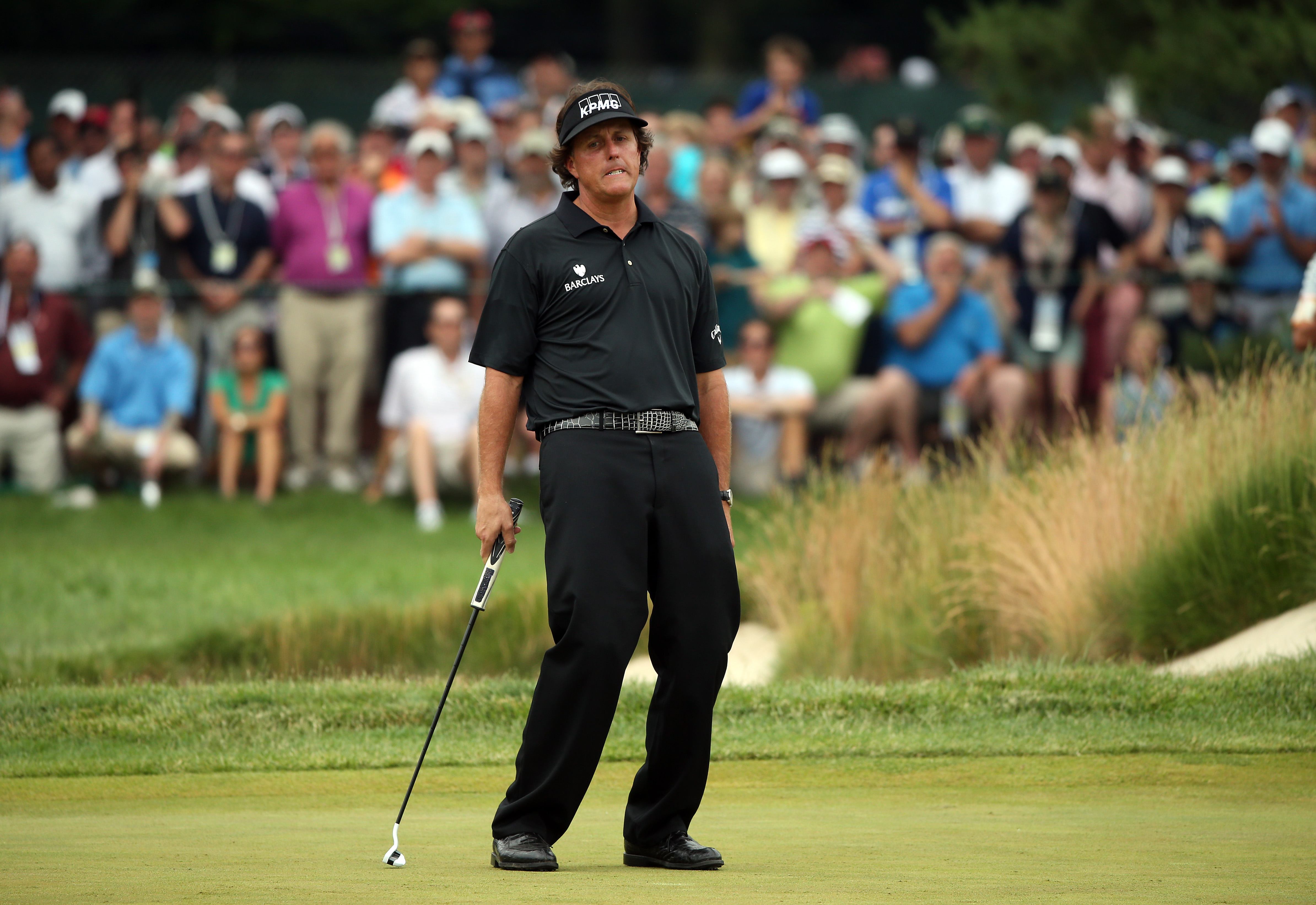 Three-putts cost Mickelson dear at Merion (Photo: Getty Images)