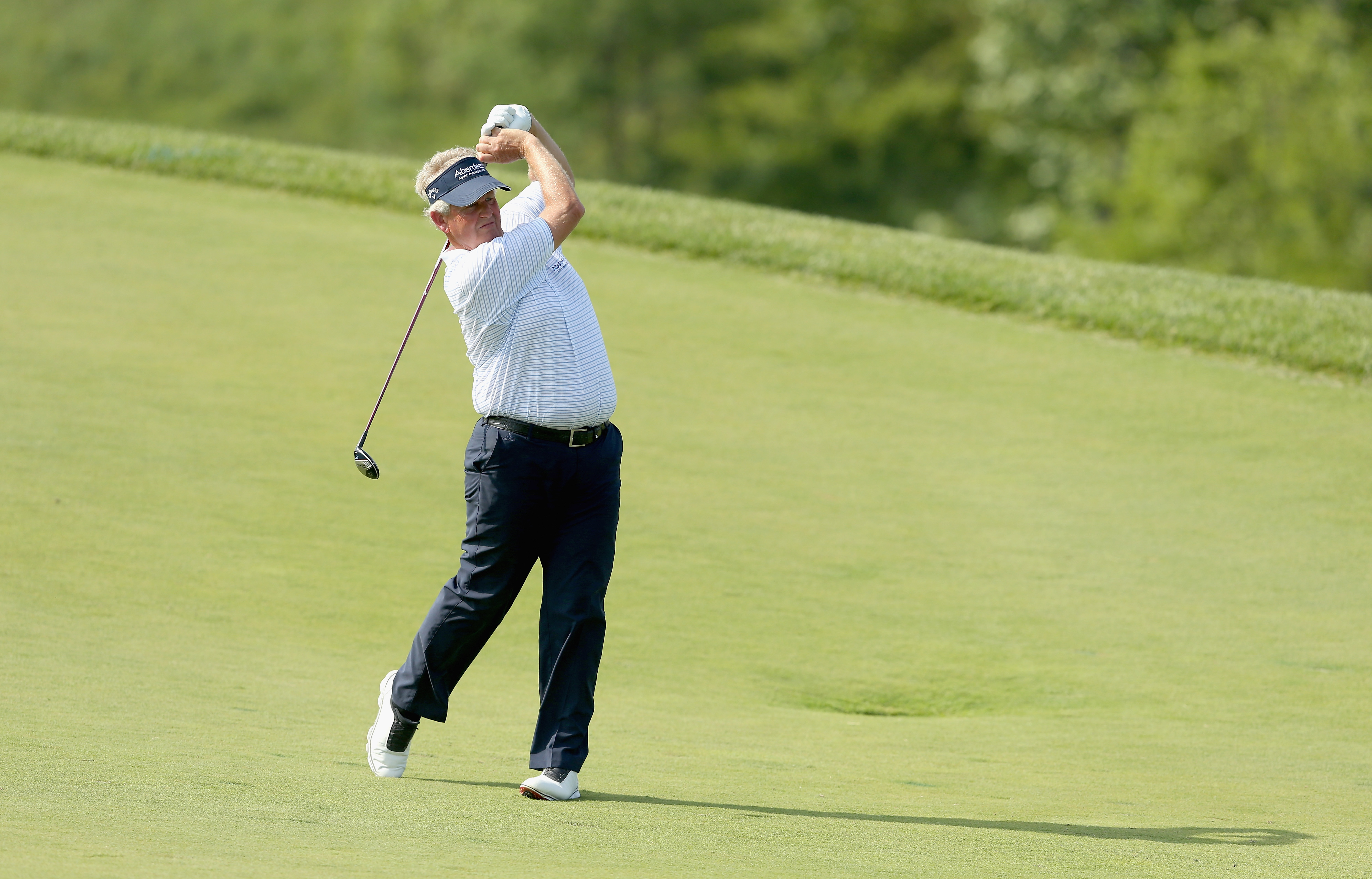 Montgomerie is bigging himself up despite the greens (Photo: Getty Images)