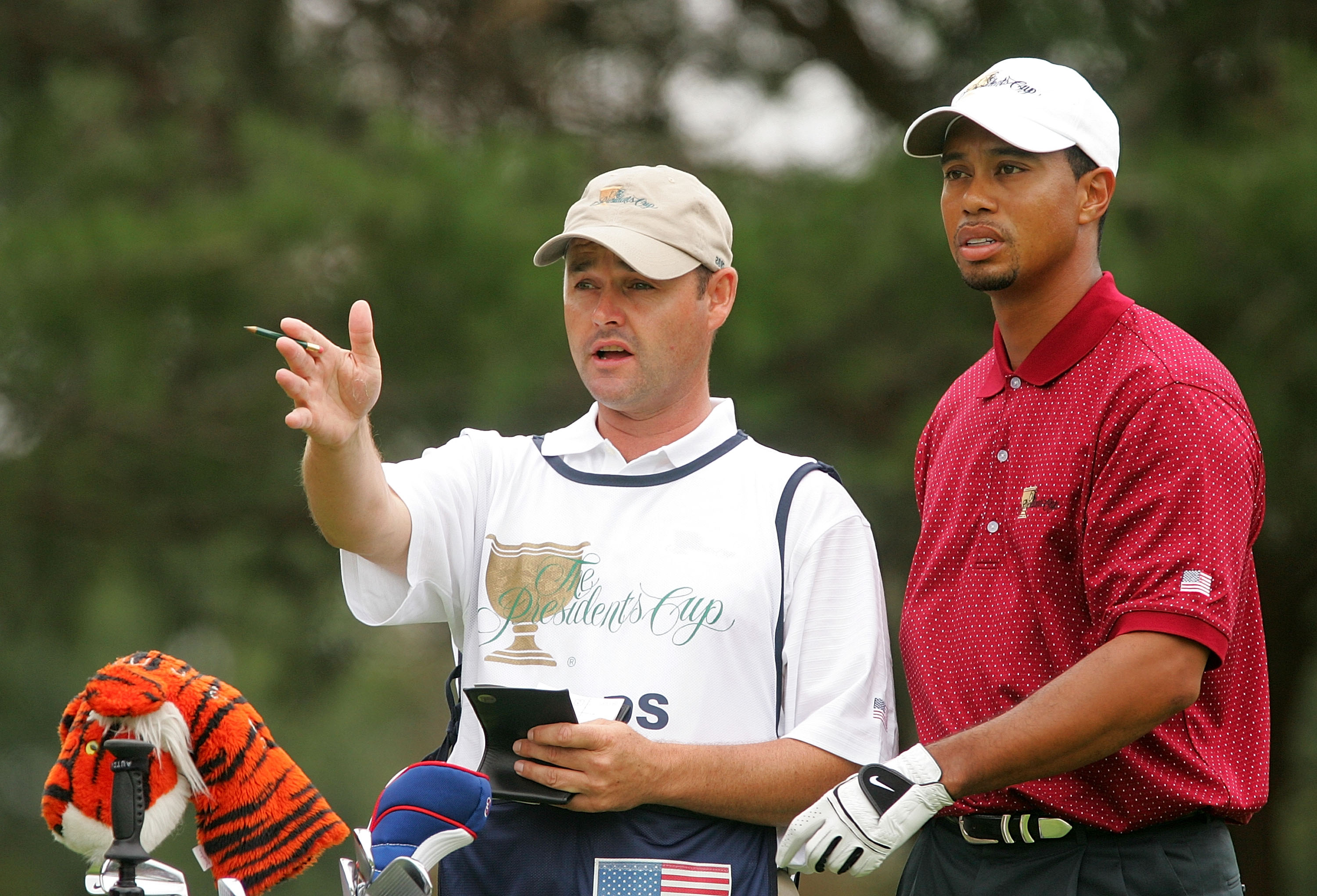 Foster caddied for Woods at the 2005 Presidents Cup (Photo: Getty Images)