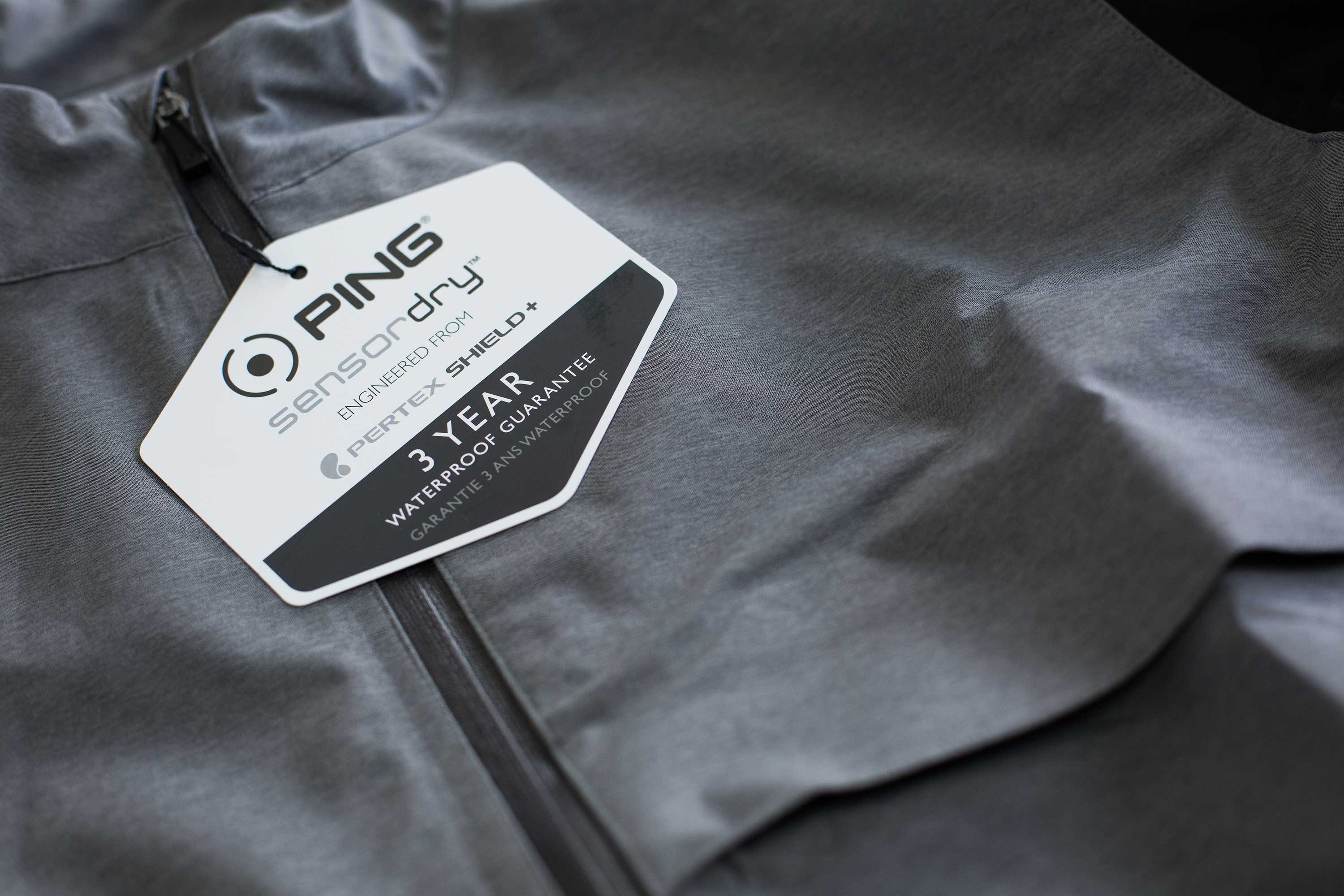 PING's Tour Eye jacket comes with a three-year waterproof guarantee