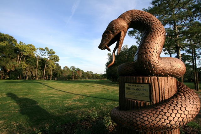 Players will take a par four at the 16th and run to the 17th at Copperhead (Photo: Getty Images)