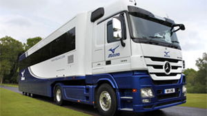 Inside the Mizuno Tour Van workshop