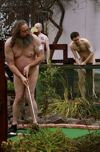 Naked golfers raise 