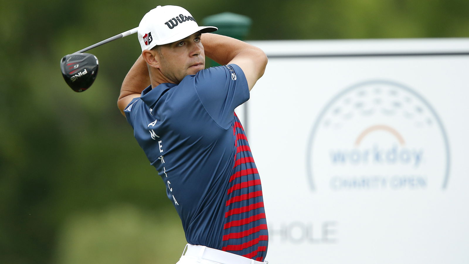 Gary Woodland reverses golf cart into FENCE at Workday Charity Open