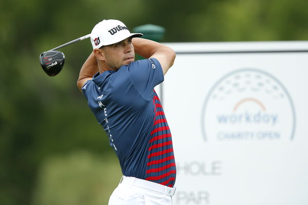 Gary Woodland reverses golf cart into FENCE at Workday Charity Open