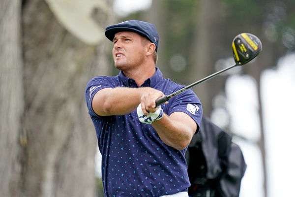 Bryson DeChambeau nearly drives the green at 444-yard hole!