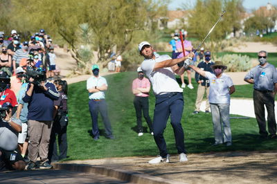 Scottie Scheffler hits one of the best shots you'll see all year on the PGA Tour