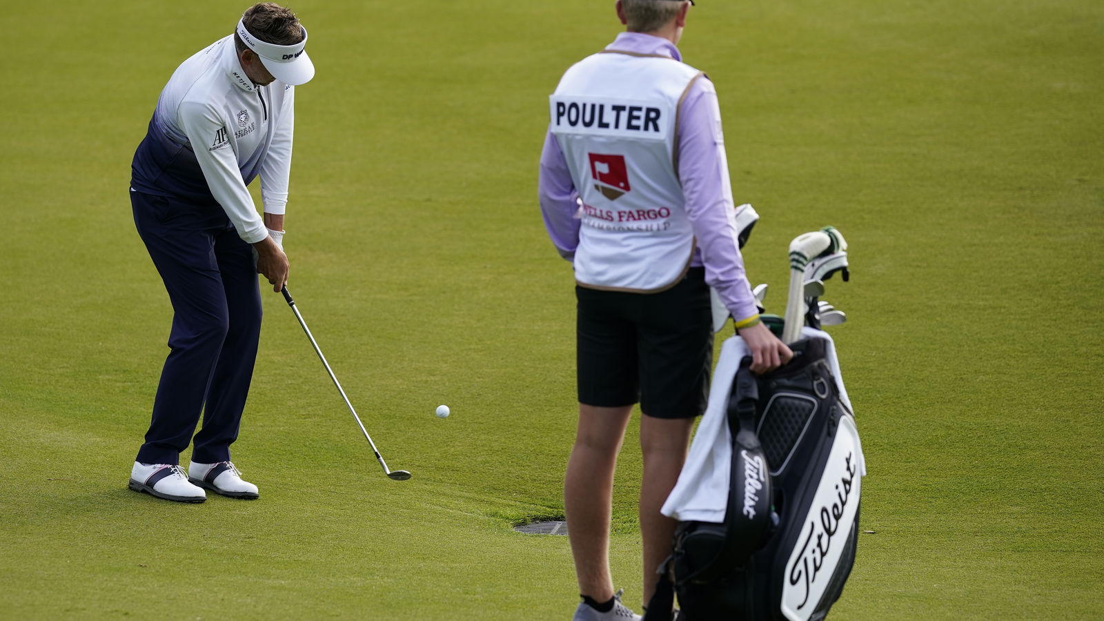 Ian Poulter misses the cut at Wells Fargo Championship with son Luke on the bag