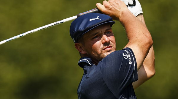 Bryson DeChambeau BOMBS A DRIVE and clears the net at Top Golf venue