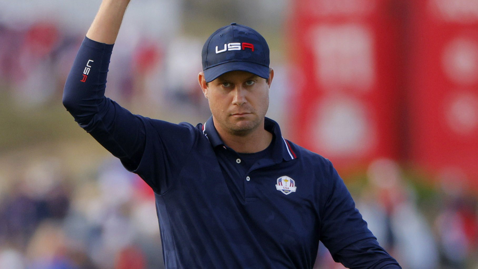 Harris English appears with Ryder Cup trophy as College GameDay guest picker