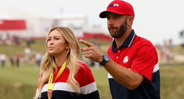 Dustin Johnson and Paulina Gretzky attend Tyson Fury KNOCKOUT VICTORY