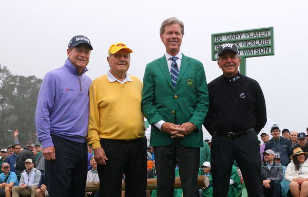 Gary Player wears Saudi Golf logo on jumper at The Masters honorary ceremony