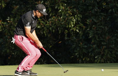 Golf fans react to Viktor Hovland's extravagant trousers at The Masters