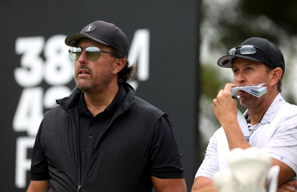 Phil Mickelson won't discuss PGA Tour ban after strong start to LIV Golf Series