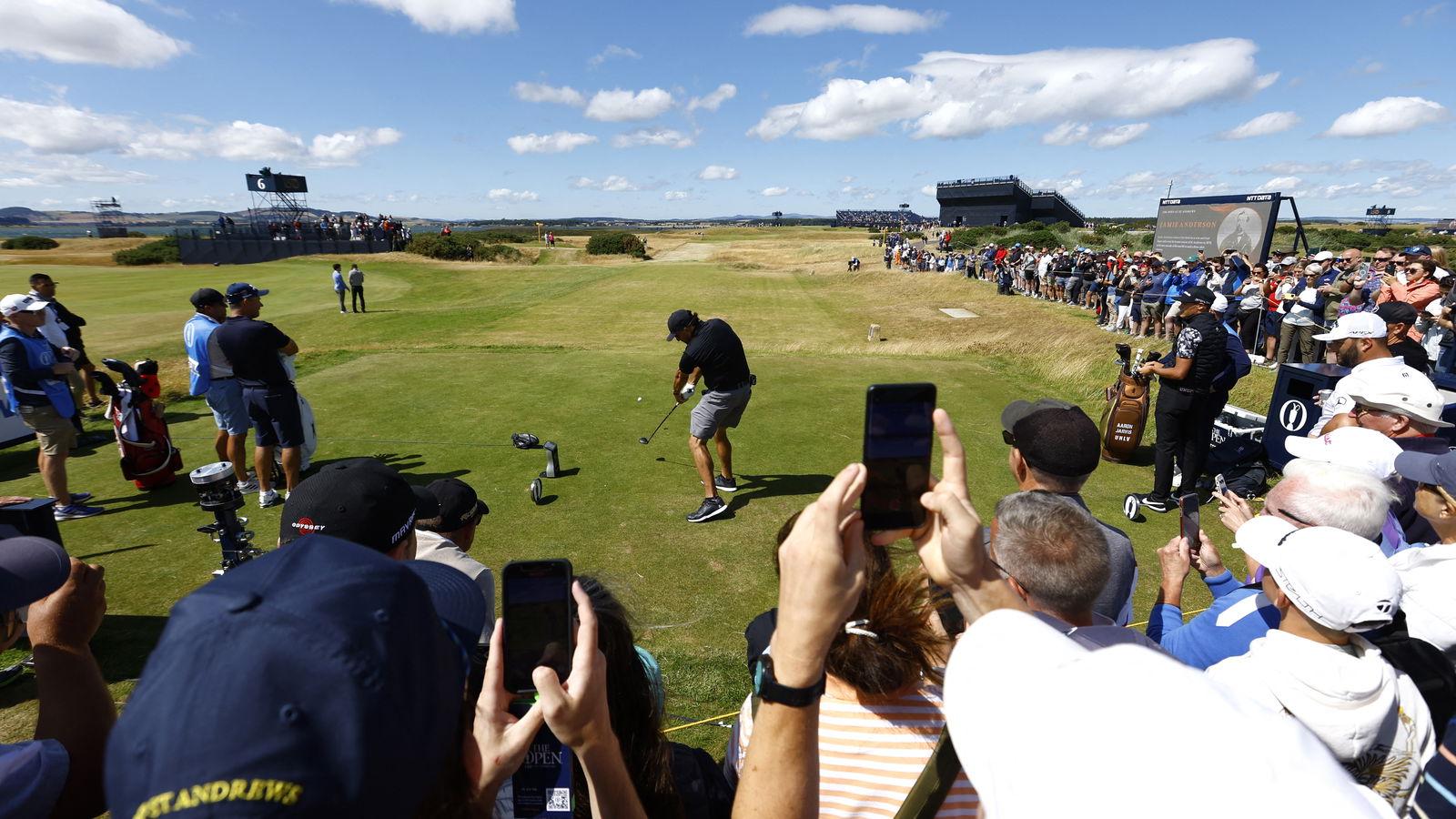 WATCH: Phil Mickelson hits 1-iron chips on road hole on 150th Open practice day