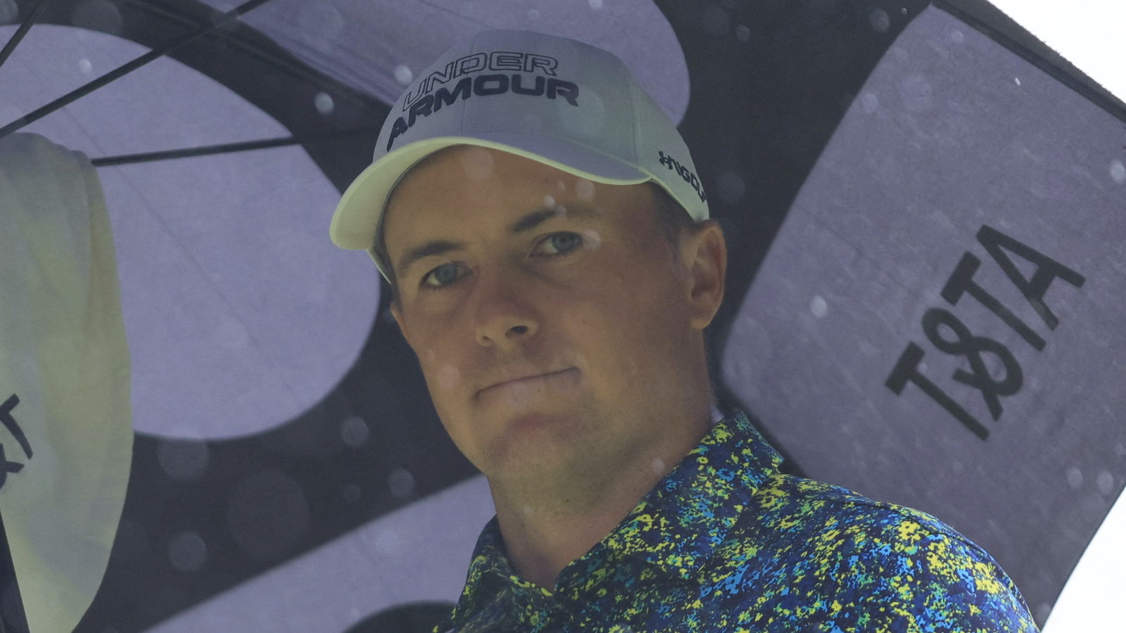 Jordan Spieth's errant tee shot could not have landed in a worse spot!