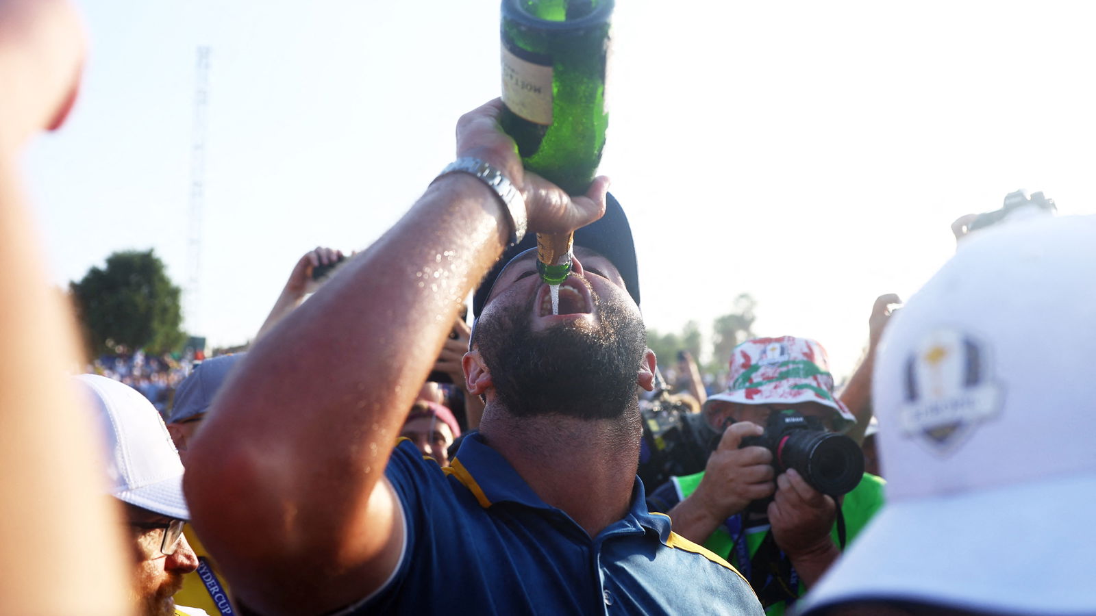 WATCH: Fan breaches security and goes for a dip after Europe seal Ryder Cup