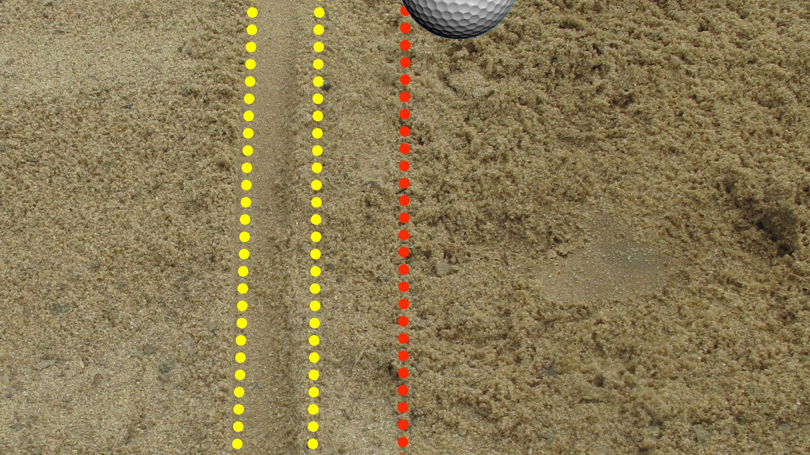 Golf Practice Drills: bunker divot drill