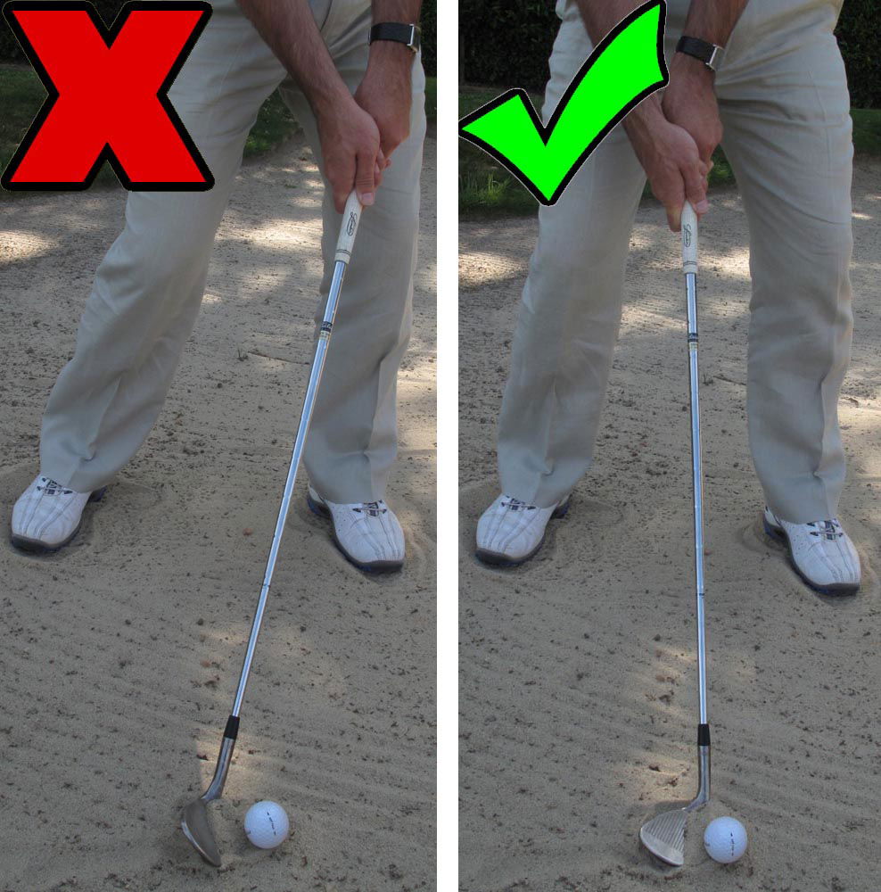 Golf Practice Drills: bunker alignment