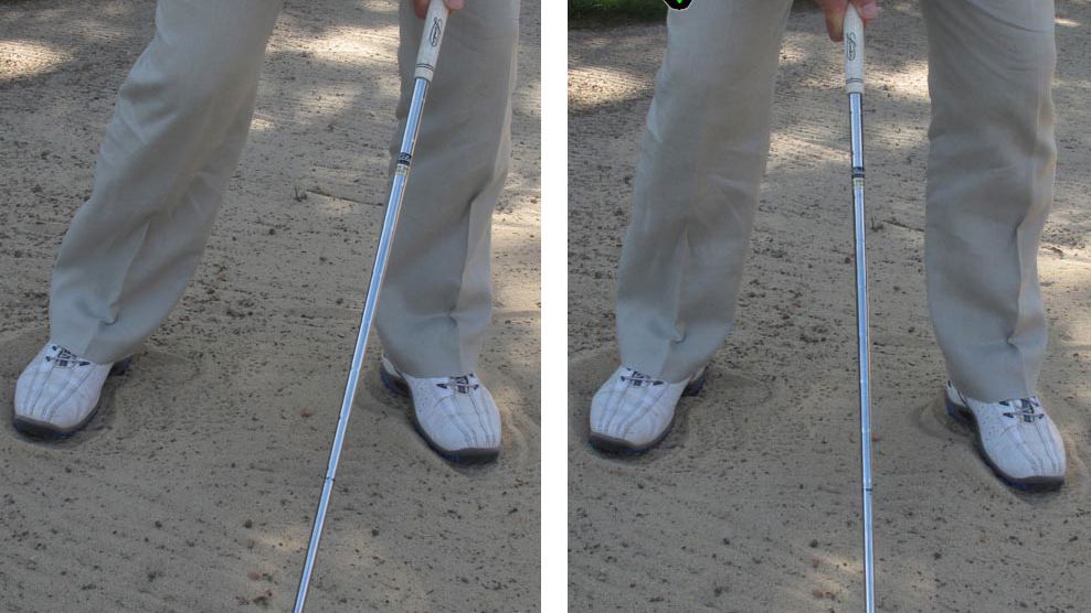 Golf Practice Drills: hinge wrists in bunker