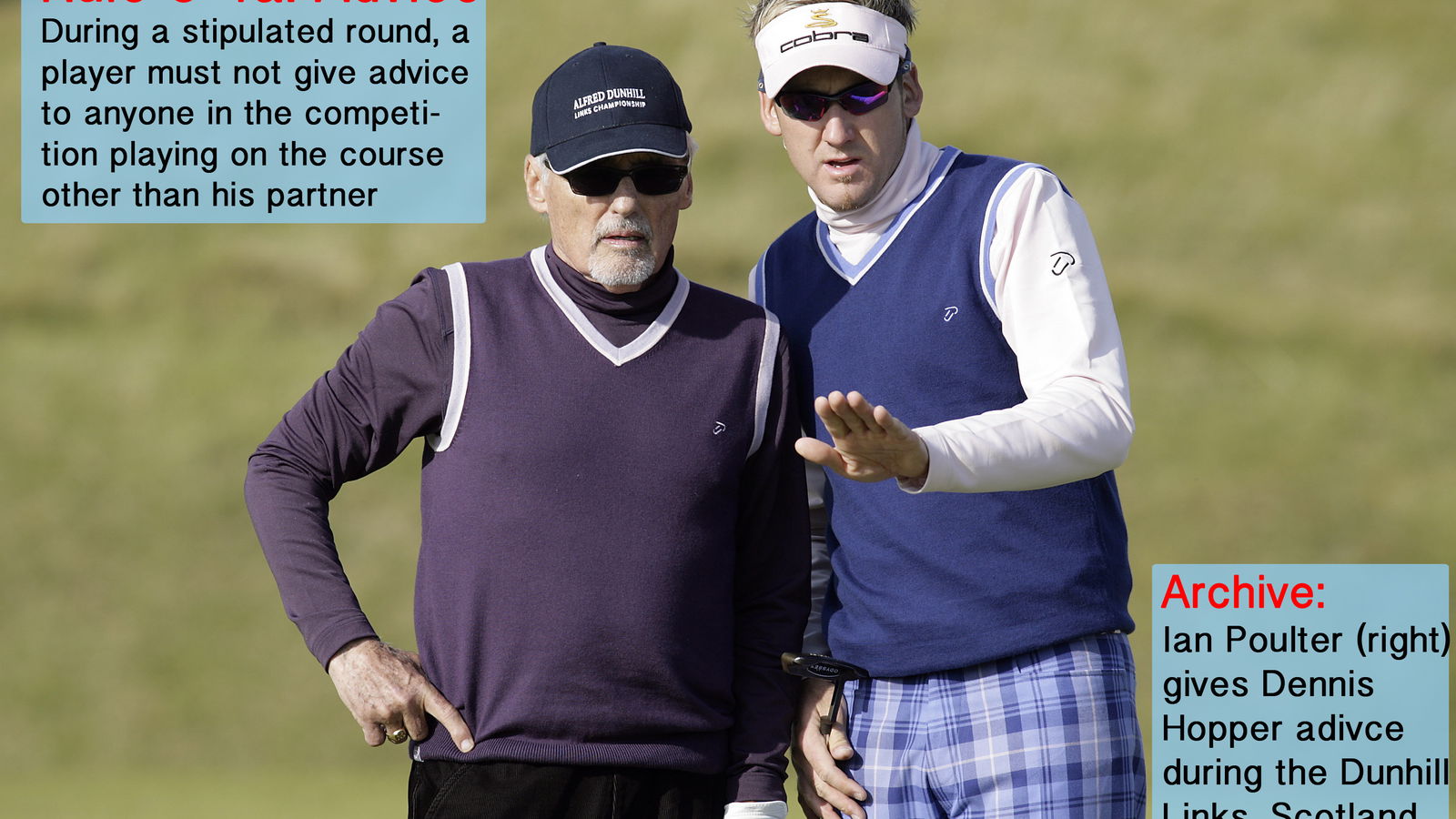 Golf Rule 8: Advice; indicating line of play