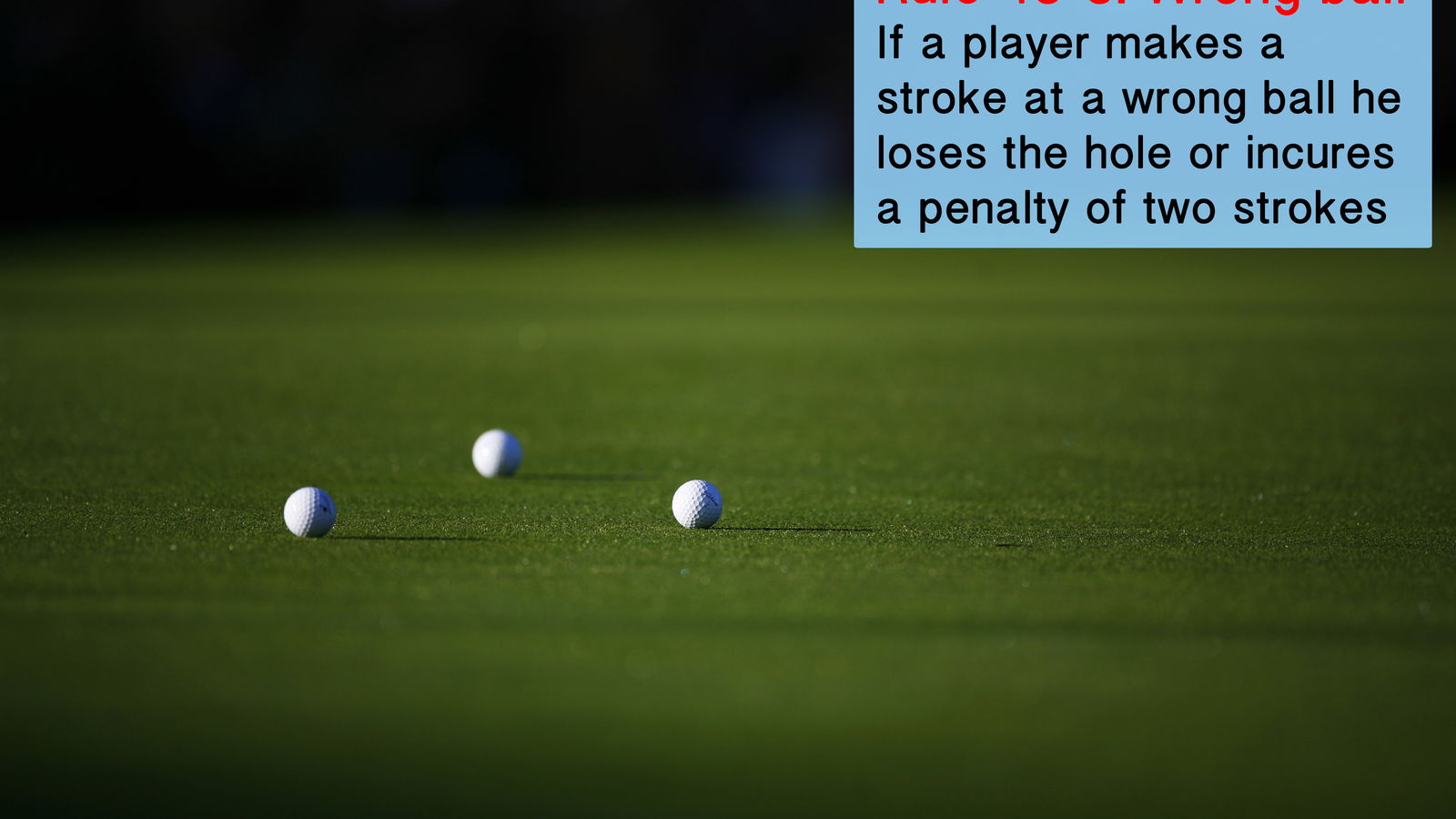 Golf Rule 15: Substituted ball; wrong ball