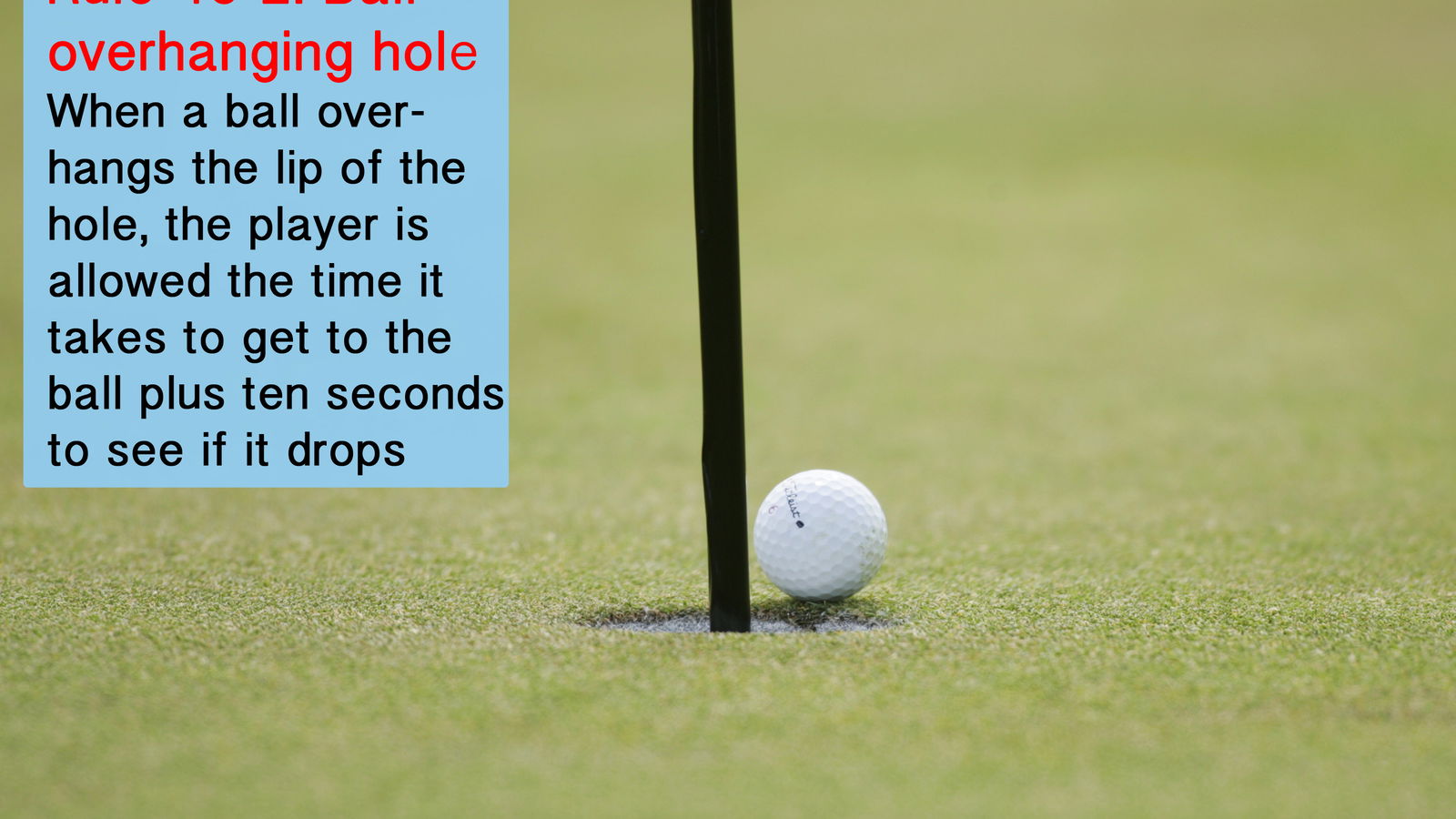 Golf Rule 16: The putting green