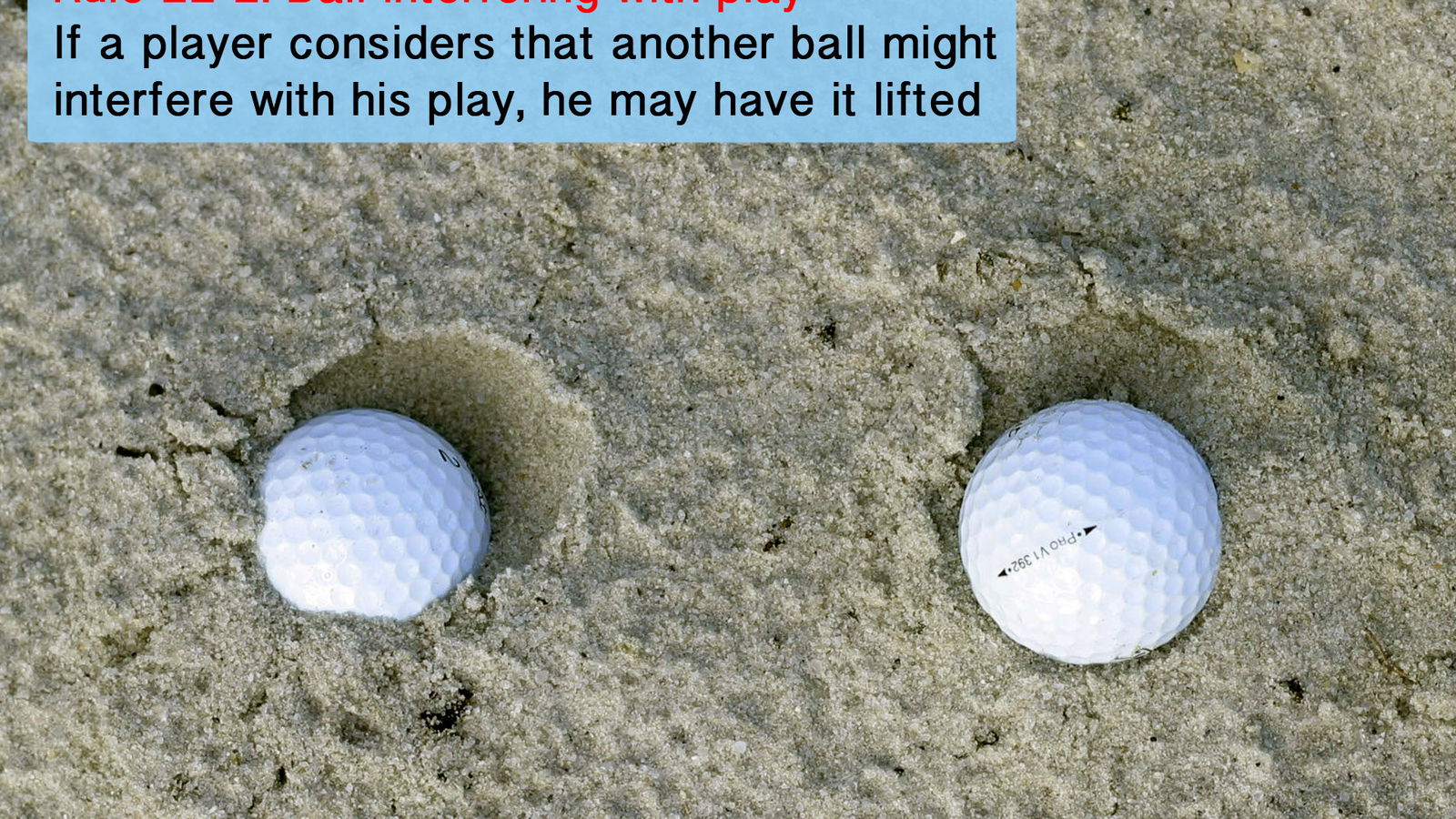 Golf Rule 22: Ball assisting or interfering with play