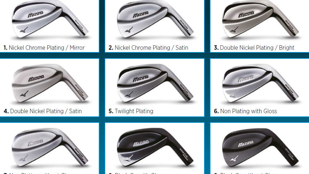 Mizuno offers custom finishes on all MP iron models