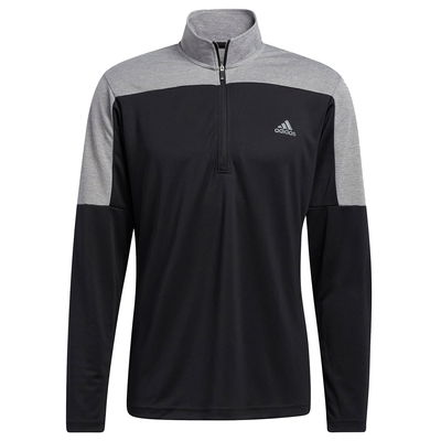 ADIDAS GOLF UPF LIGHTWEIGHT LEFT CHEST 1/4 ZIP MIDLAYER