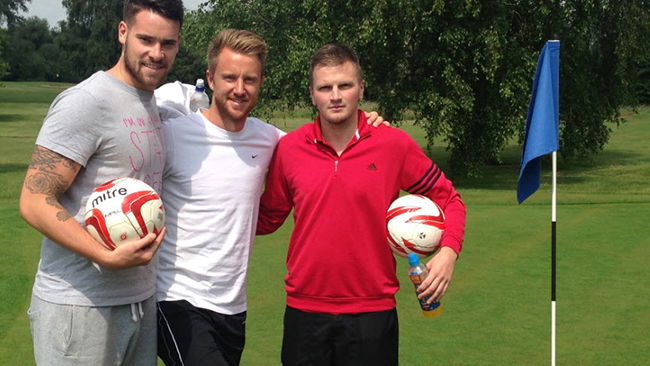 MK Dons trio give FootGolf a go at Abbey Hill