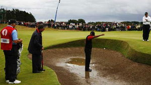 Golf tip: Which wedge from wet sand?