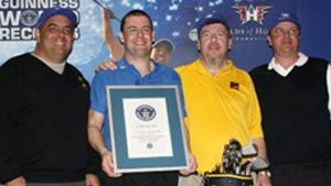 Golfer's world record for hitting balls