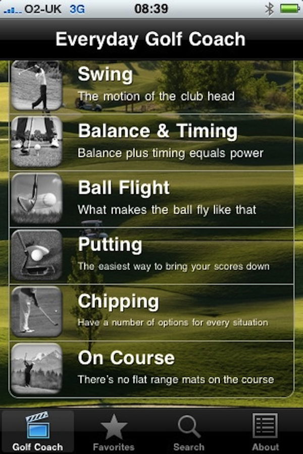 State of the art golf GPS app