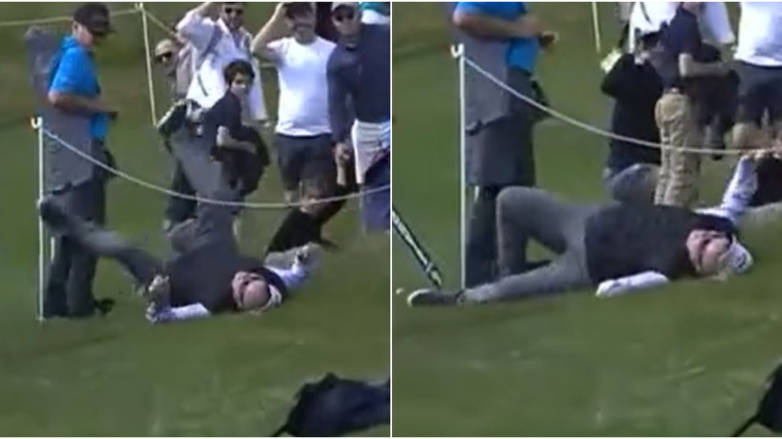 Spectator at LIV Golf gives Oscar-worthy performance after being struck