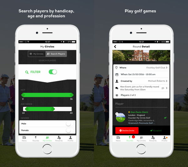 New app allows golfers to search for playing partners