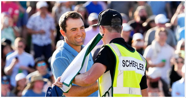 WATCH: Hot mics pick up Scottie Scheffler's caddie letting rip! "My bad there" 