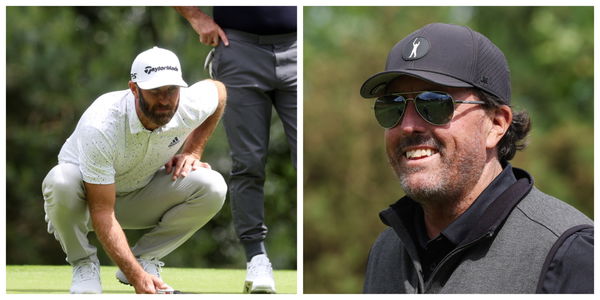 Phil Mickelson and Dustin Johnson paired together in LIV Golf Invitational R1