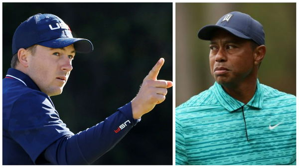 Jordan Spieth buzzing as "ANGRY" Tiger Woods tells him to "F OFF!"