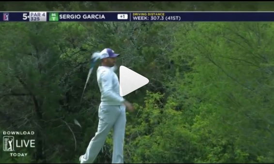 Sergio Garcia gets in strop, launches his Callaway Rogue driver in the trees!