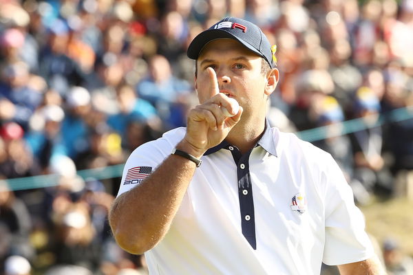 Patrick Reed shushes the European fans; mocked by Edoardo Molinari