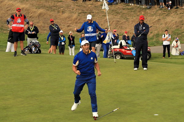 WATCH: Jon Rahm beats Tiger Woods, goes absolutely wild on green