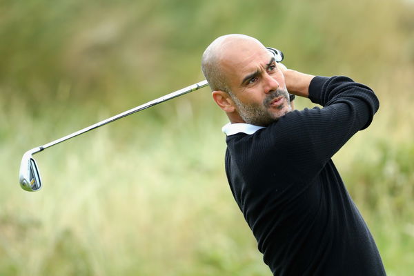 Pep Guardiola celebrates Man City Premier League triumph on golf course