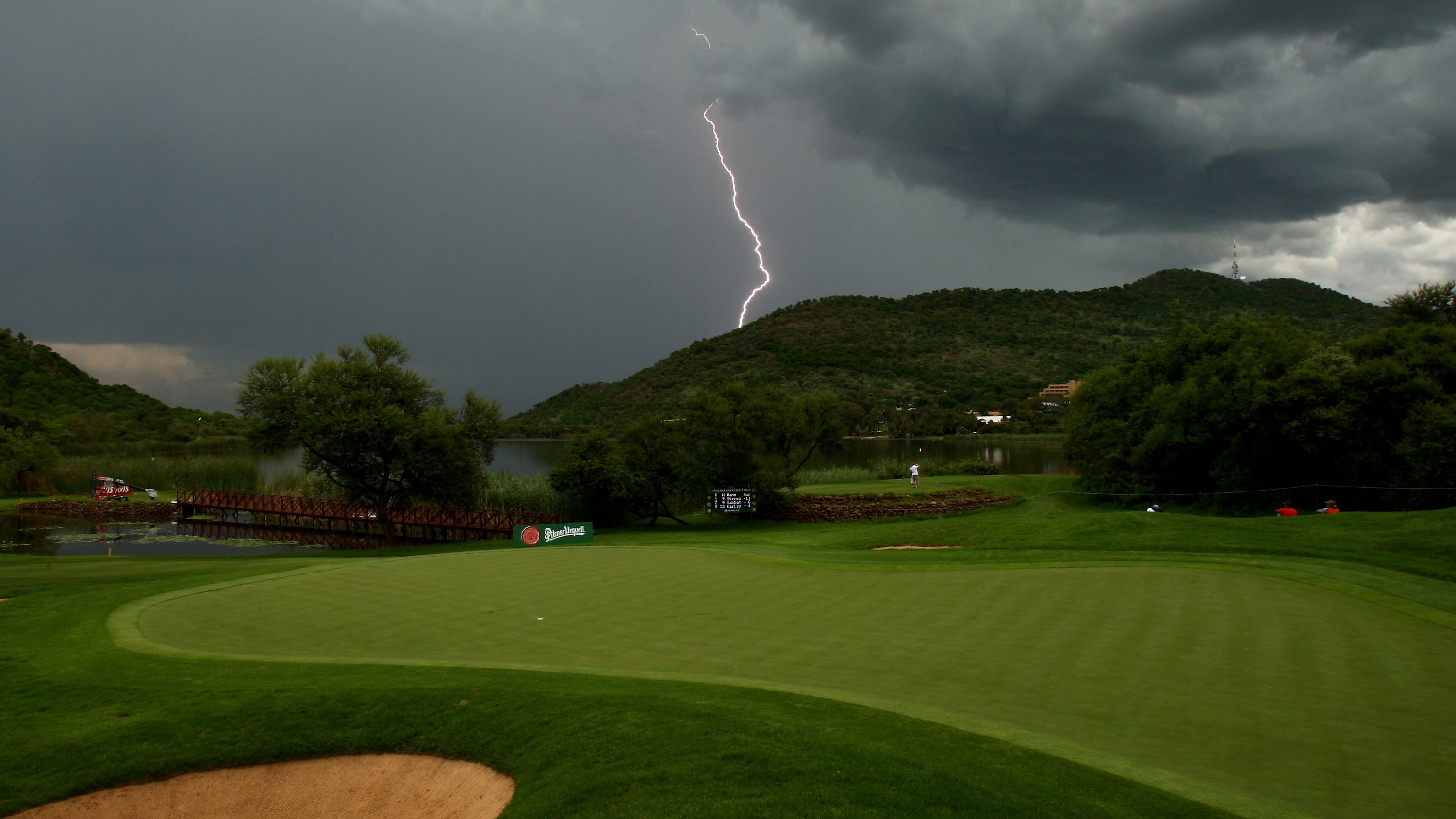 Golfer struck by lightning and set alight while on the course