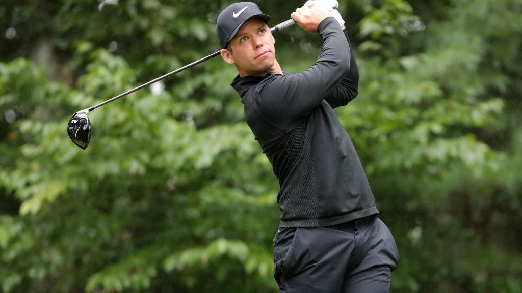 Casey sports new Nike golf shoes
