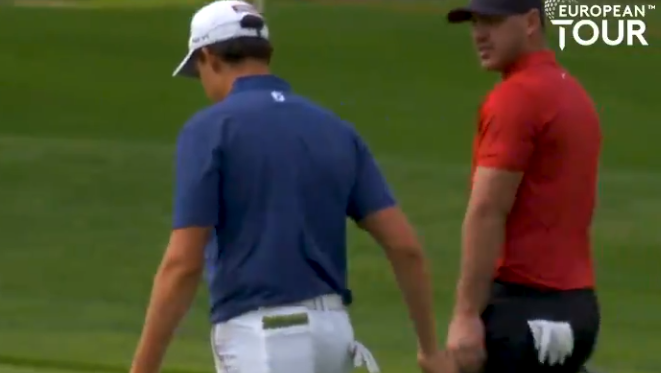 Rising golf star Josh Hill, 15, BEATS Brooks Koepka in Abu Dhabi match