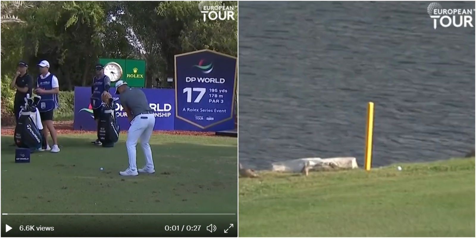 Collin Morikawa gets CRAZY lucky with poor shot at DP World Tour Championship
